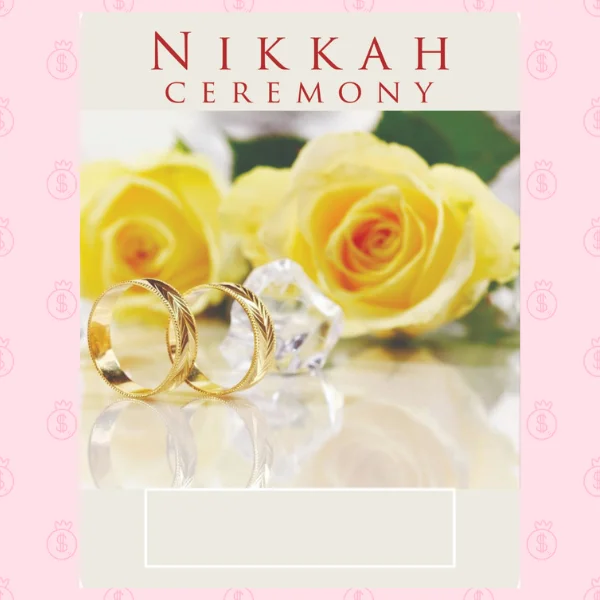 Nikkah Ceremony Money Cards